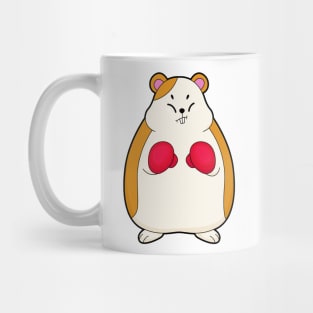 Hamster as Boxer with Boxing gloves Mug